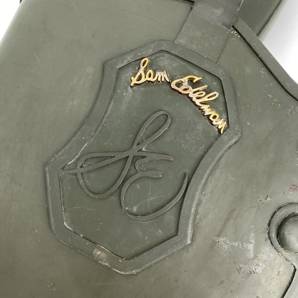 Sam Edelman Wellies Rain Boots Olive Equestrian 6M - Picture 6 of 9